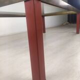 Table basse laiton verre