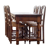 Table of Monks with 6 chairs
