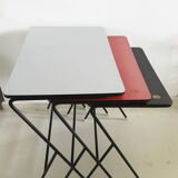 Set of nesting tables industrial by Pilastro 1960 s