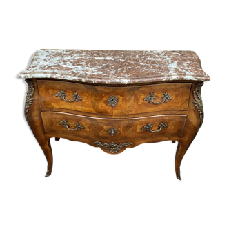 Commode sauteuse Louis XV époque XIX eme