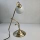 VINTAGE ARTICULATED DESK LAMP IN BRASS AND OPAL GLASS