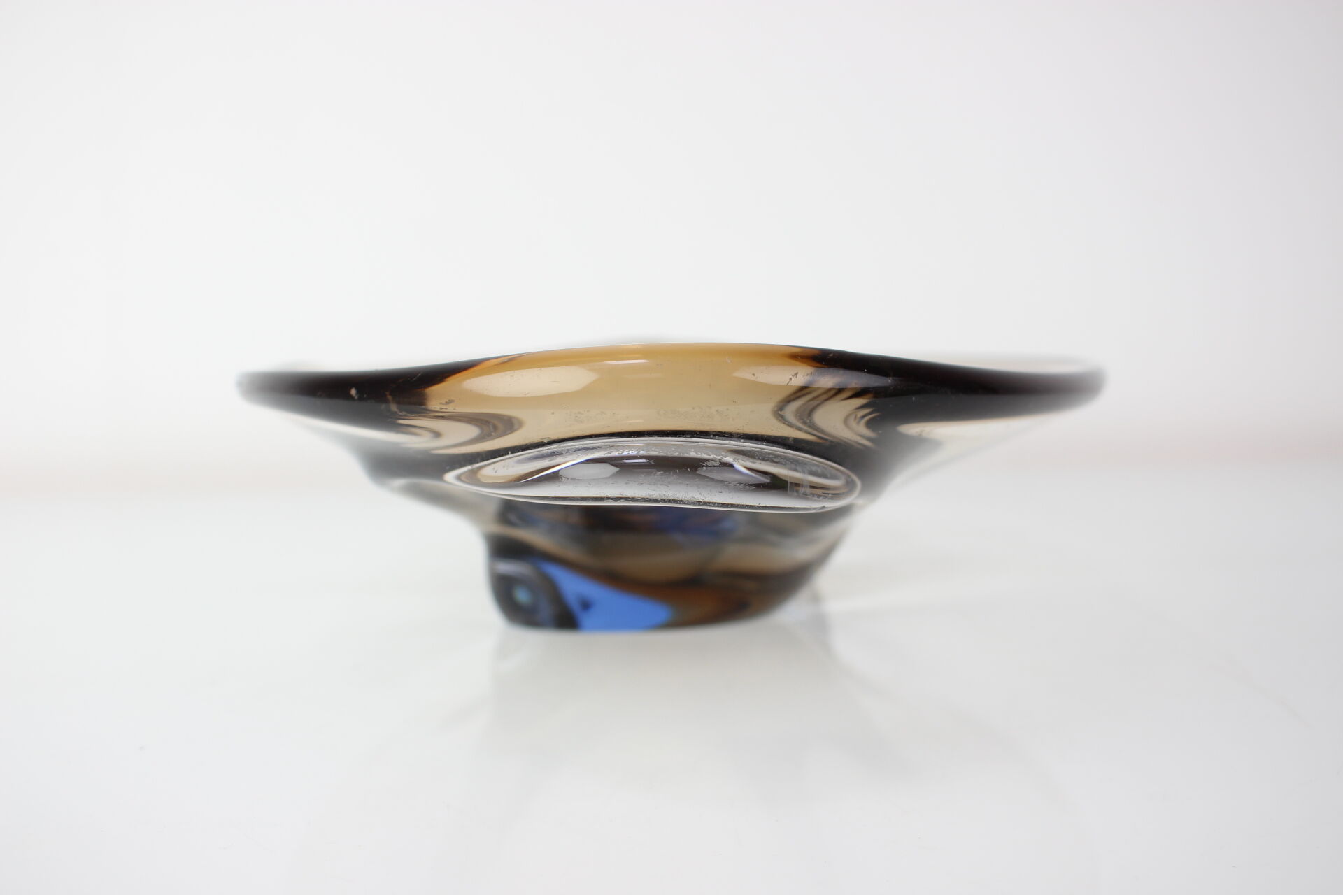 Mid-Century Art Glass Bowl by Zelezno Borske Sklo, 1960's