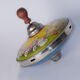 Old lithographed spinning top dating from the 1930