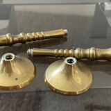 Pair of miniature bronze torches