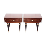 Pair of mahogany bedside tables