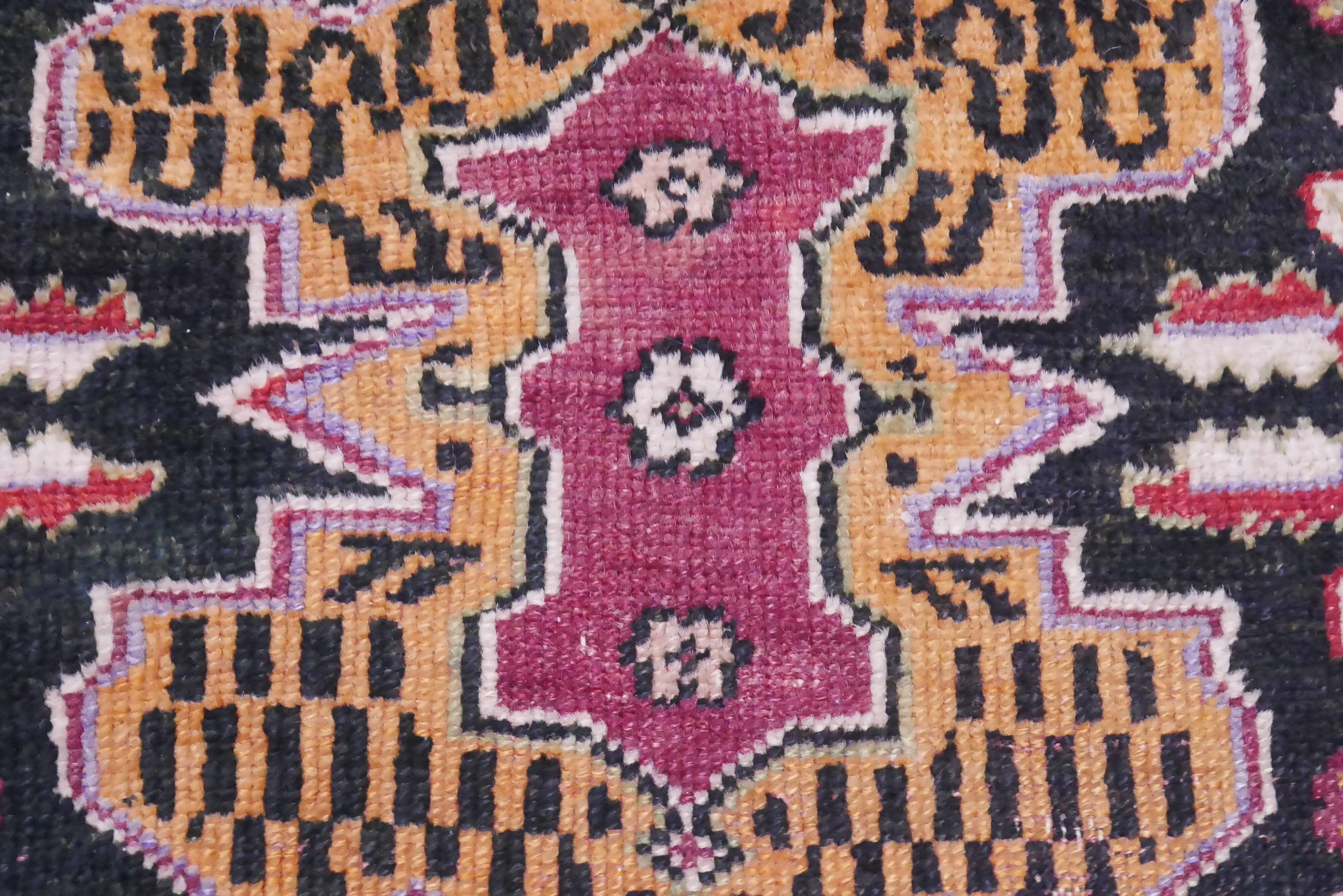 An ANCIENT Turkish handmade oriental carpet ANATOLIE 220 X 118