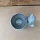 Old grey ceramic greyhound decor pot vintage