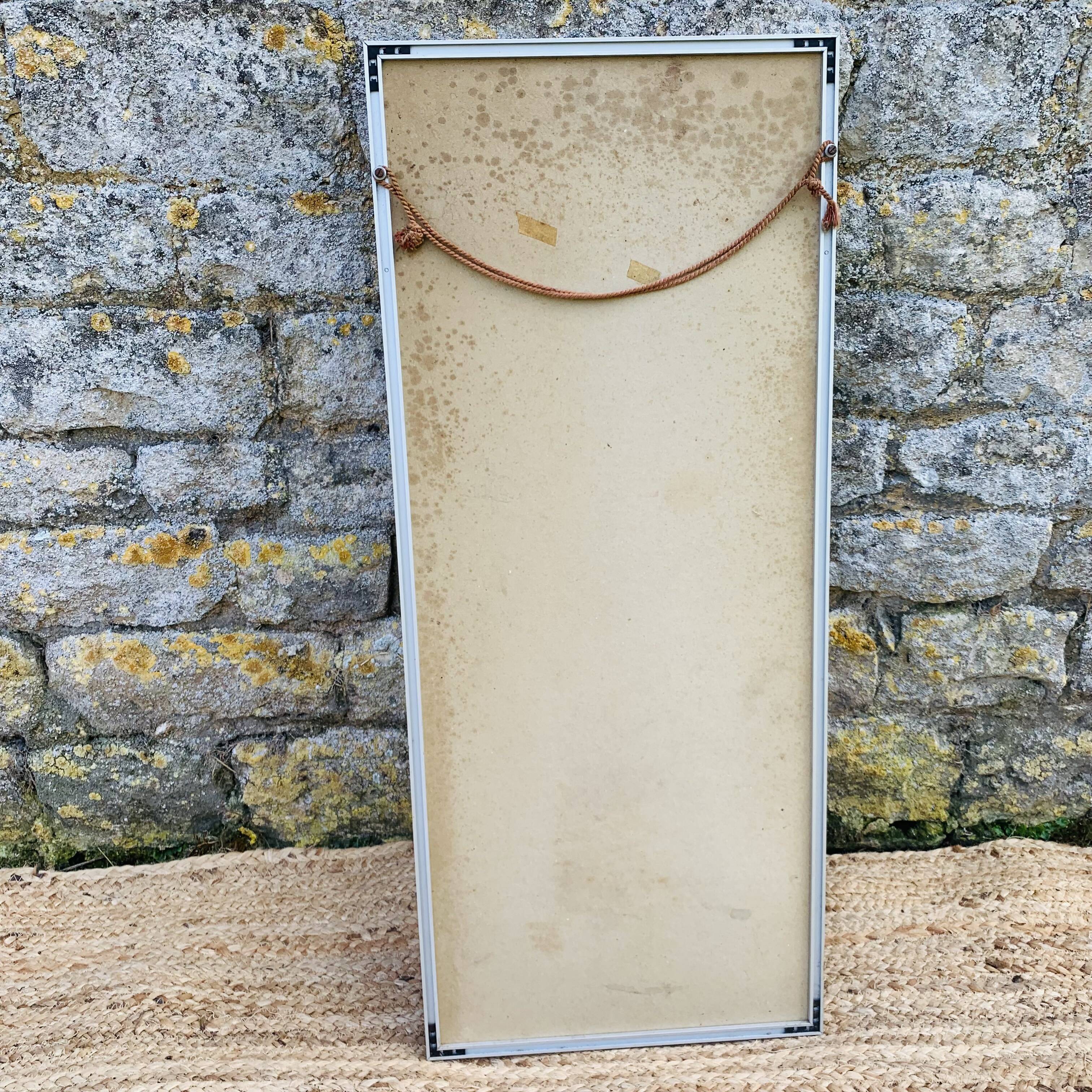 Mirror screen-printed after Mucha "Evening Reverie"