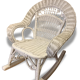 Child rocking chair rattan white