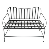 Canapé de jardin ancien pliant en fer forgé – style français