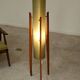 Rocket green floor lamp by Novoplast fiber and wood 1960