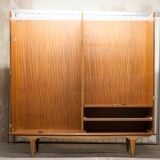 Scandinavian teak cabinet 1960 with mounting plan