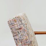 Vintage armchair mid-century modern design knitted fabric
