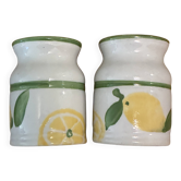 Vintage Lbp salt and pepper shaker set in ceramic – Lemon pattern – new