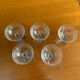 5 old champagne glasses