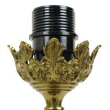 Elegant Floral Table Lamp Brass Art Nouveau Style 43cm