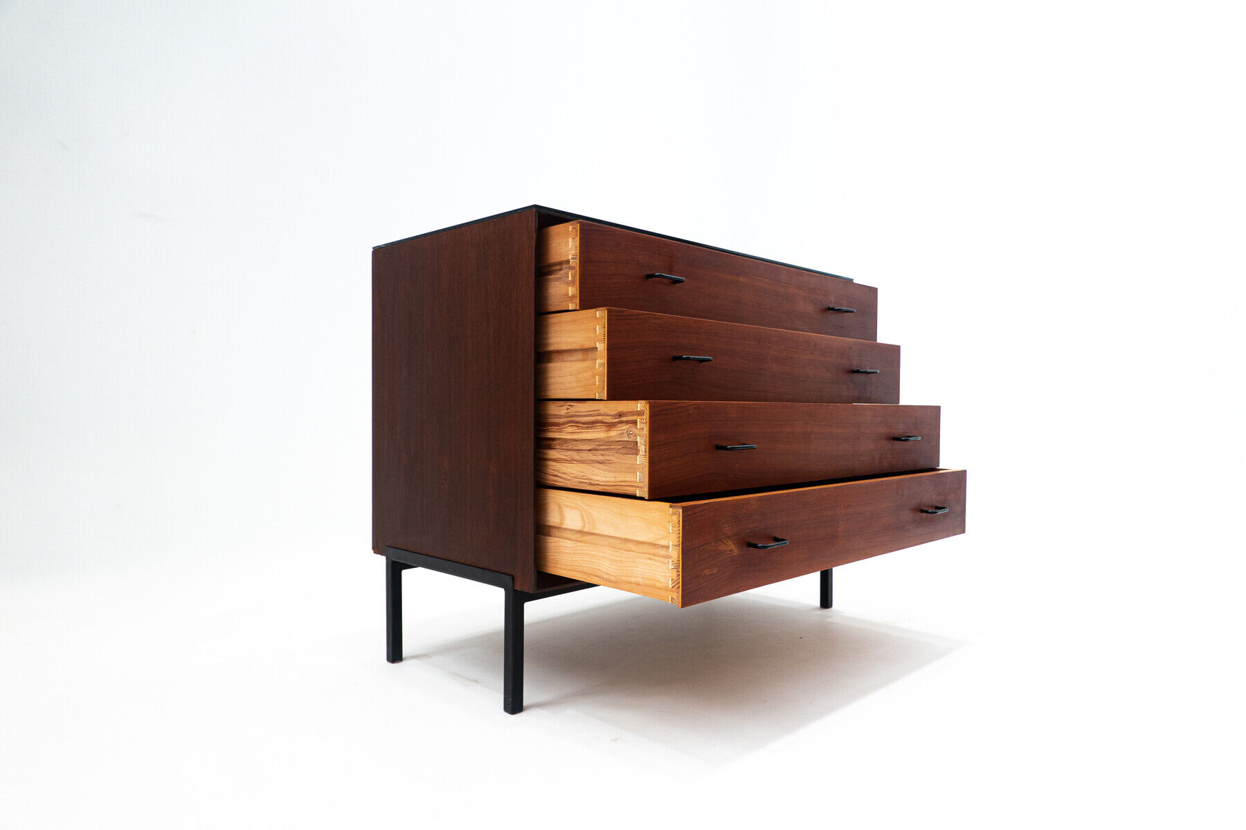 Mid-Century Modern Wooden Chest of Drawers, Italy, 1960s