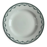 Assiette plate Saint Amand florale verte