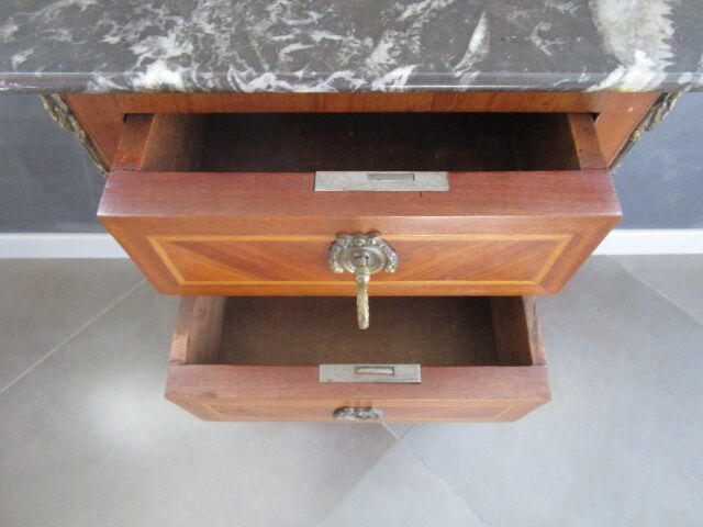 Antique wooden furniture inlaid and bronze ornaments