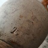 Old yellow glazed jam jar from the South West