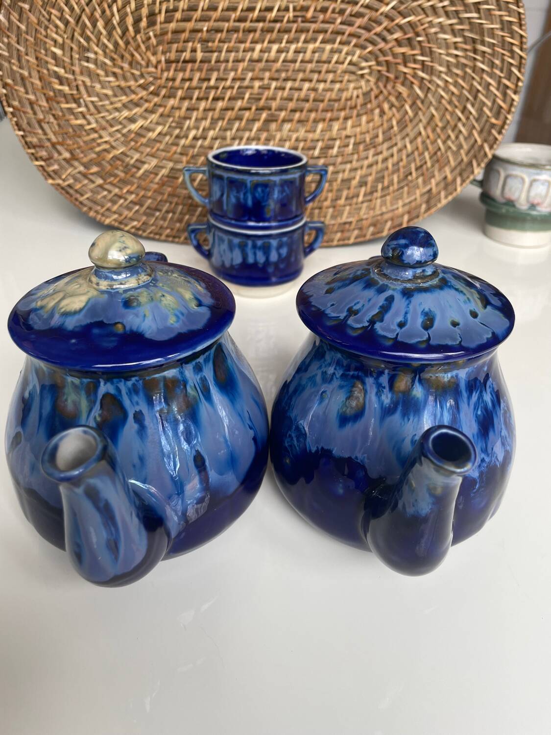 Old enameled coffee pot