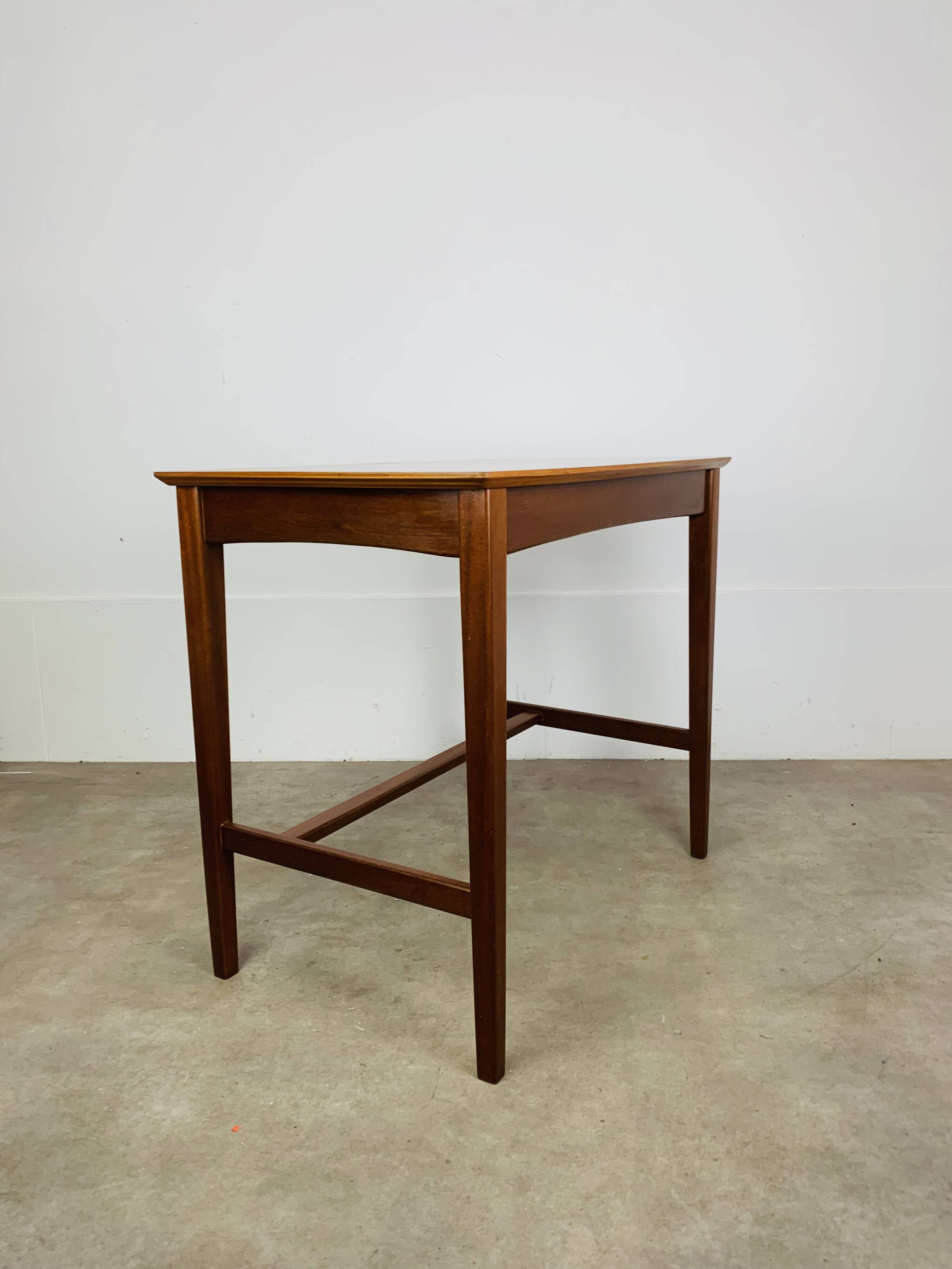 Minimalist Scandinavian teak desk from the 1960s, vintage.