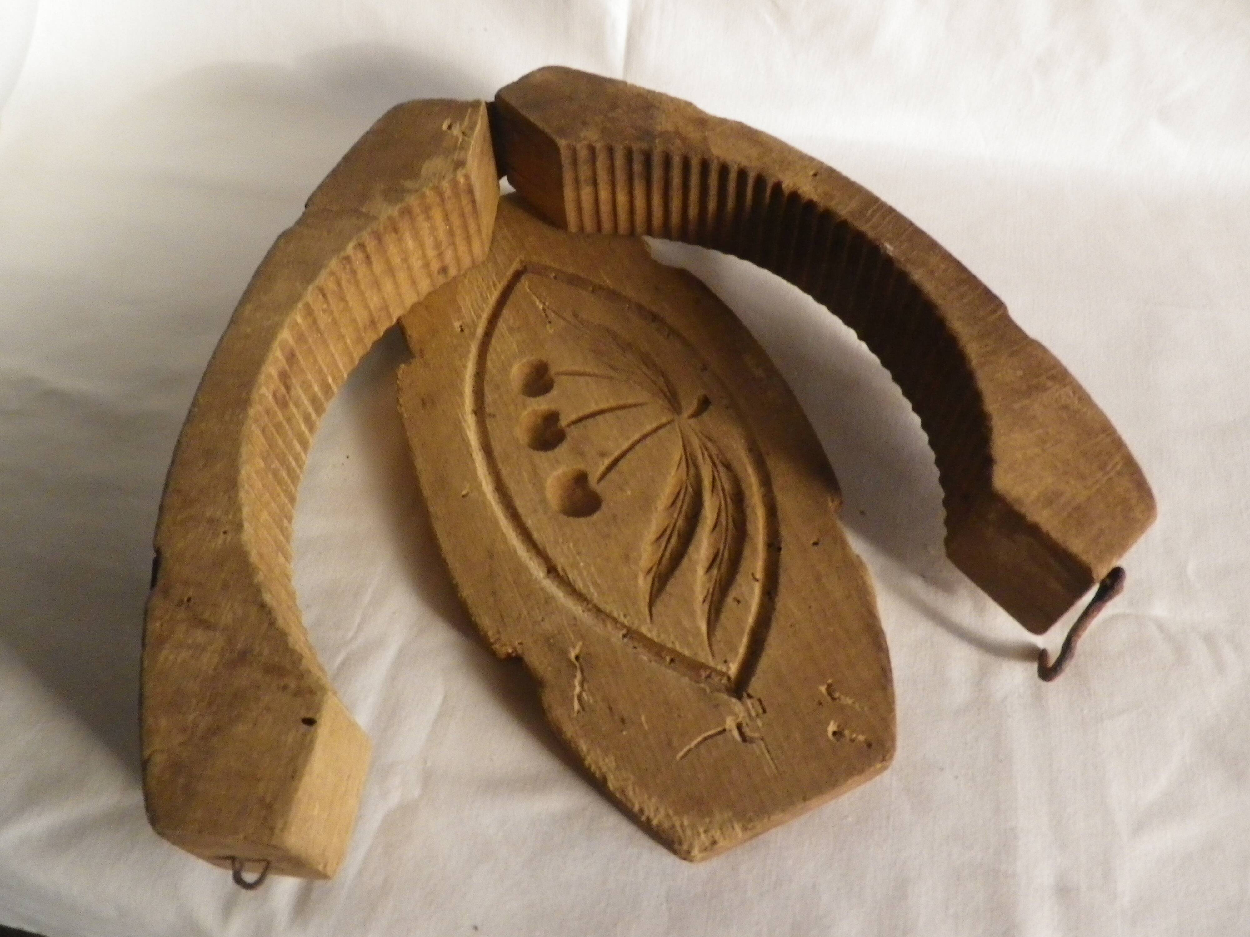 old wooden butter mold