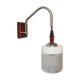 Wall lamp in wood and chrome glass 70s
