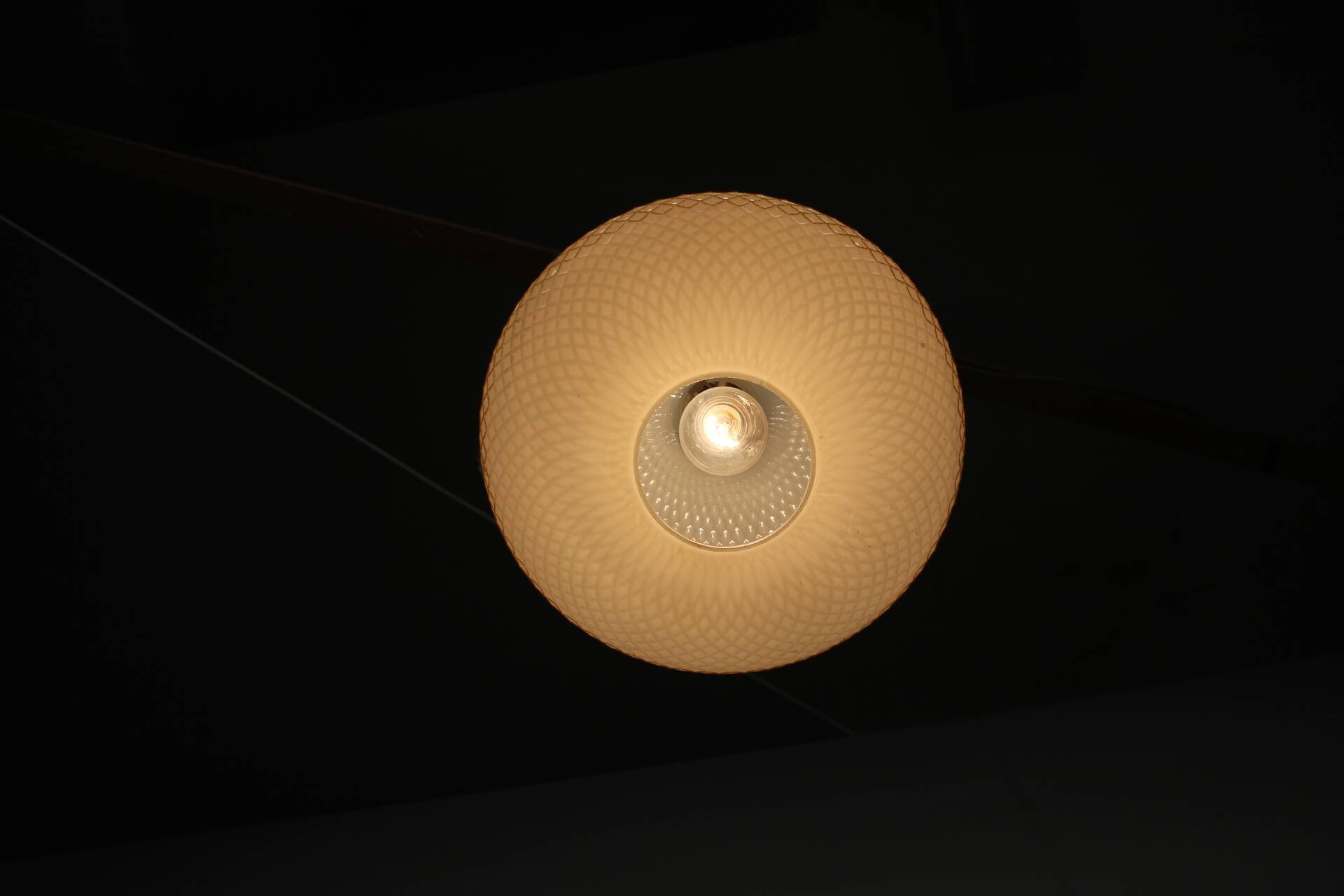 Glass pendant light, Czechoslovakia, 1970s