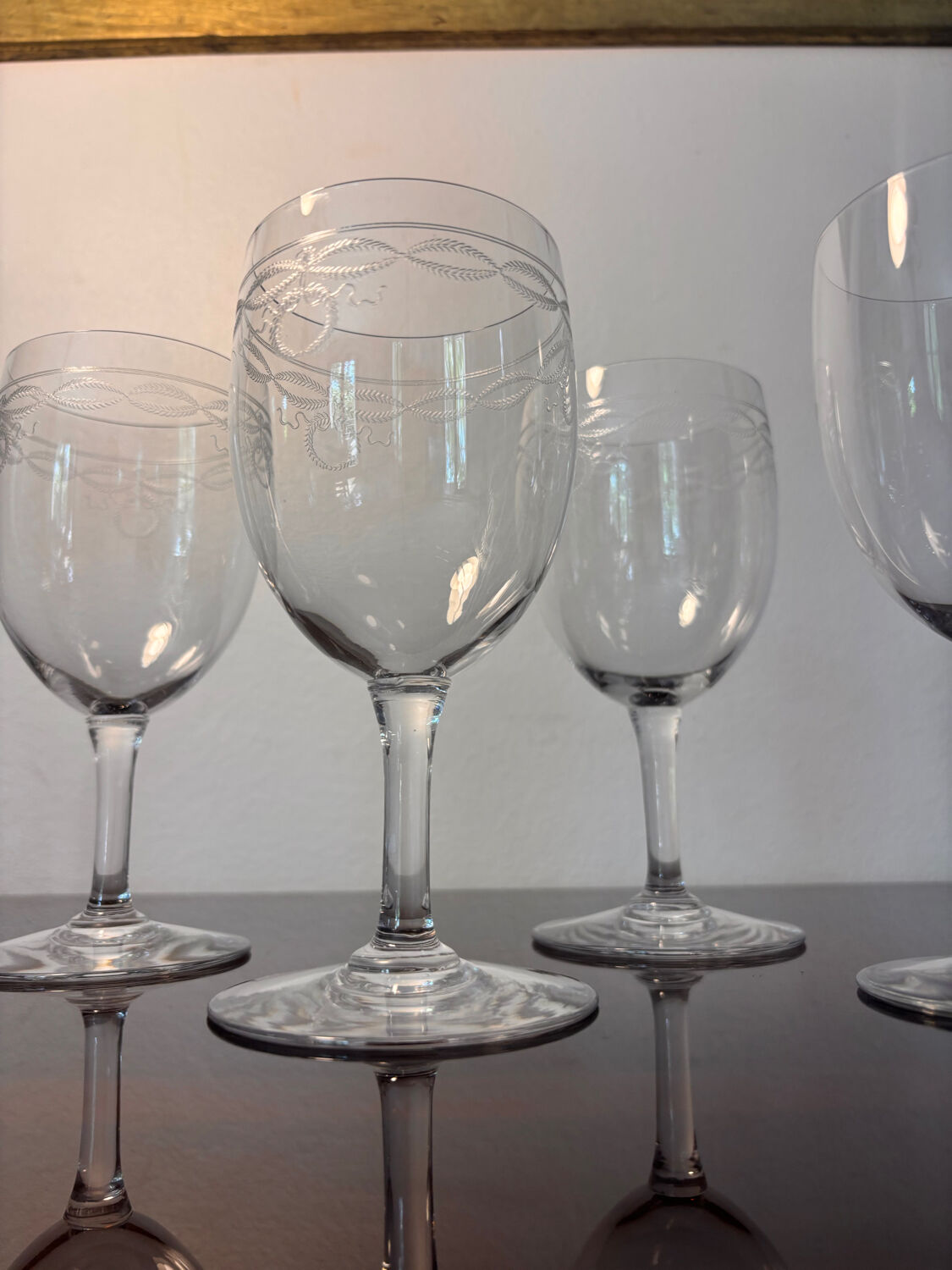 4 Perfection and 2 Byzantine Baccarat glasses