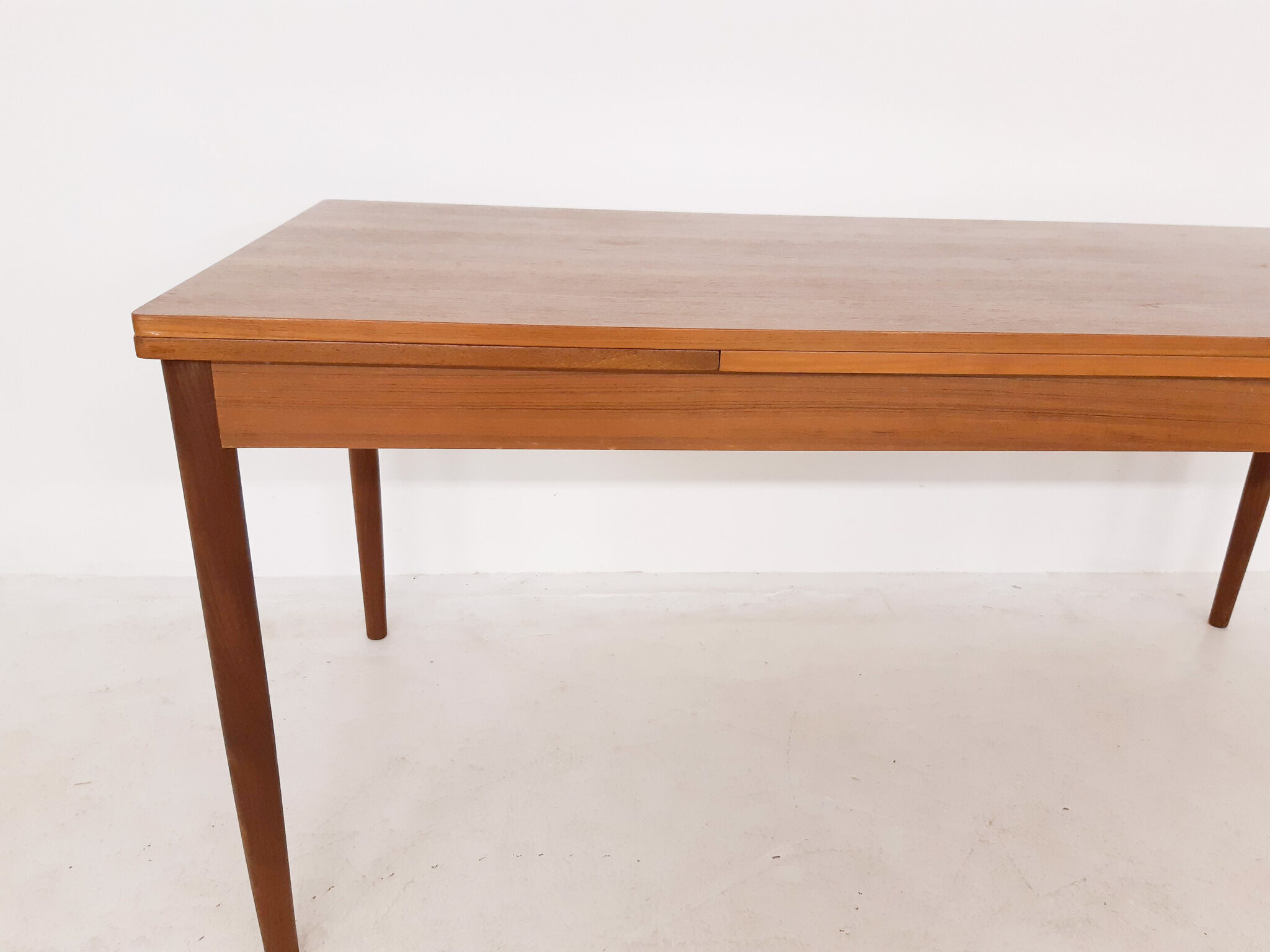 Teak extendable dining table, The Netherlands 1950's