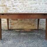 Oak farmhouse table two drawers