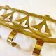 Coat hook in gilded brass, sailboat motifs