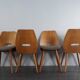 Set 4 chaises Lollipops, design Jiràk, 1960s