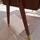 1960s desk with 3 drawers and compass legs