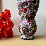 Vintage vase Vallauris volcano lava