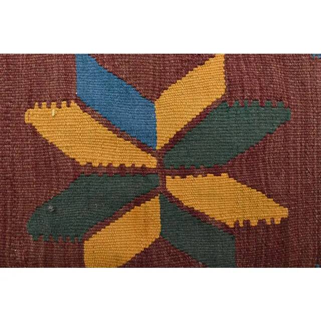 1970s vintage Turkish Oushak handmade wool cotton brown area rug 180x345