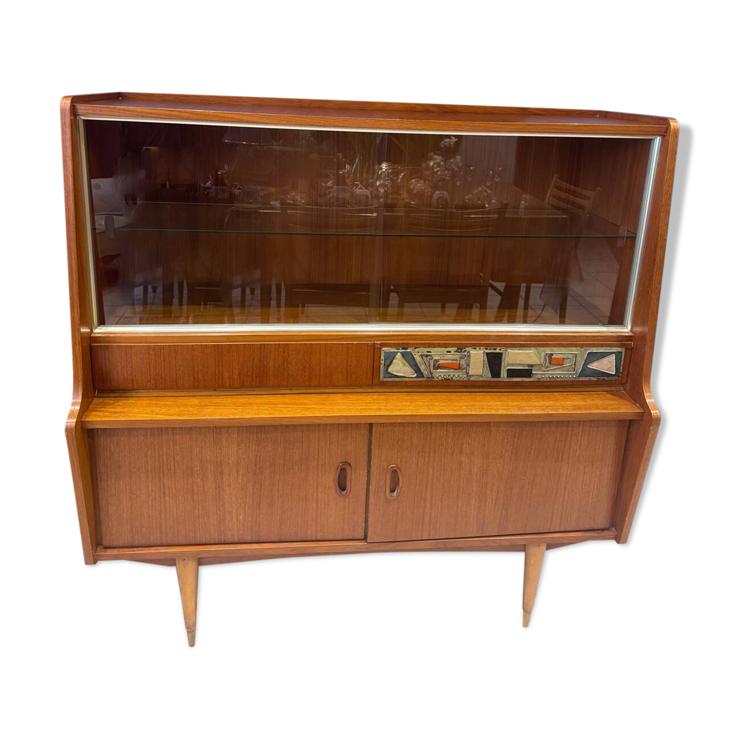 Vintage Scandinavian display cabinet – 1950s/60s – mid-century design