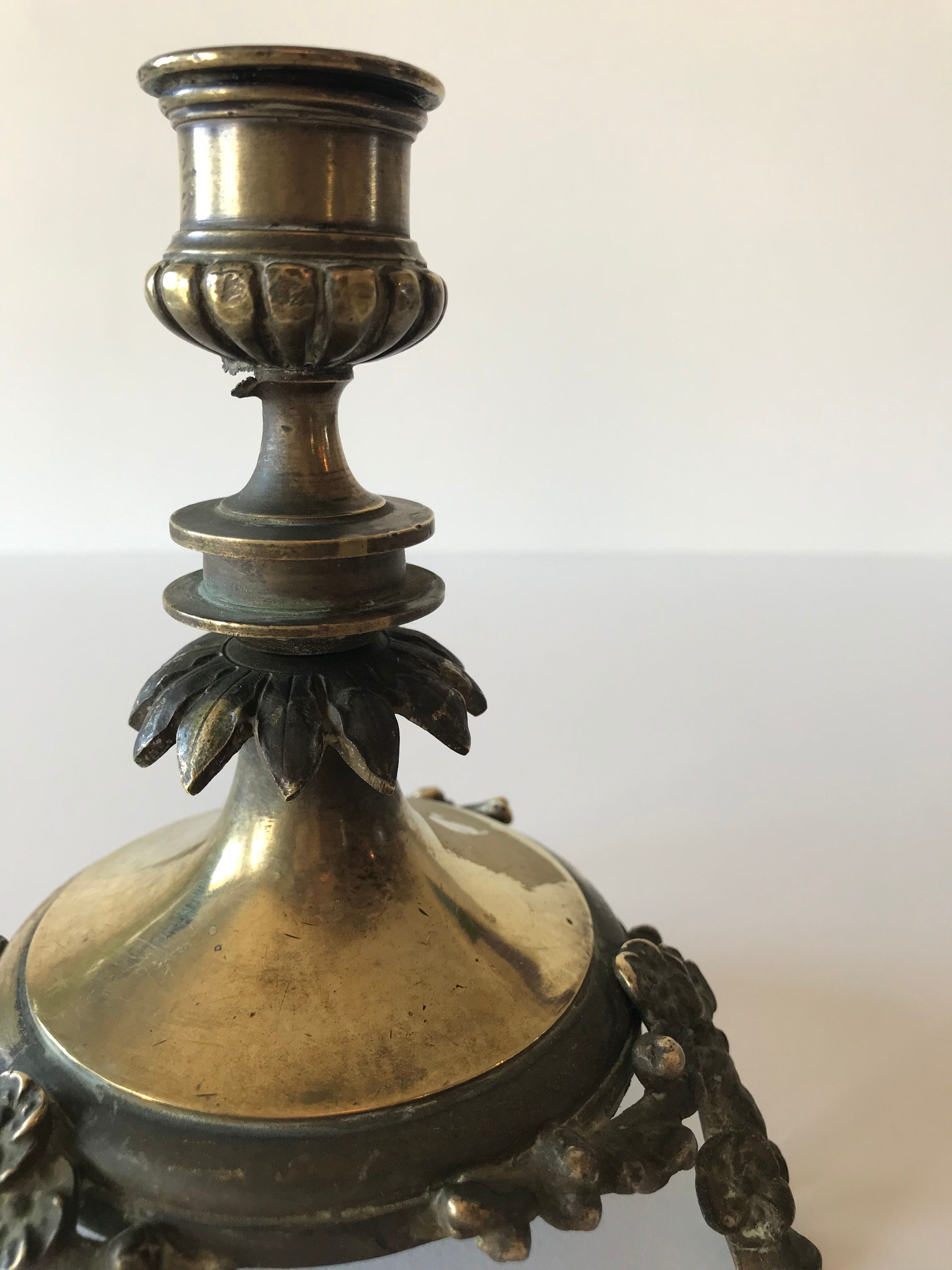 Old bronze candleholder