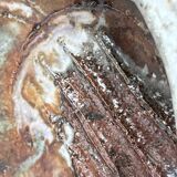 Bowl in studio pottery from mid-century Danish by Aksel Larsen for Axella, 1960s.