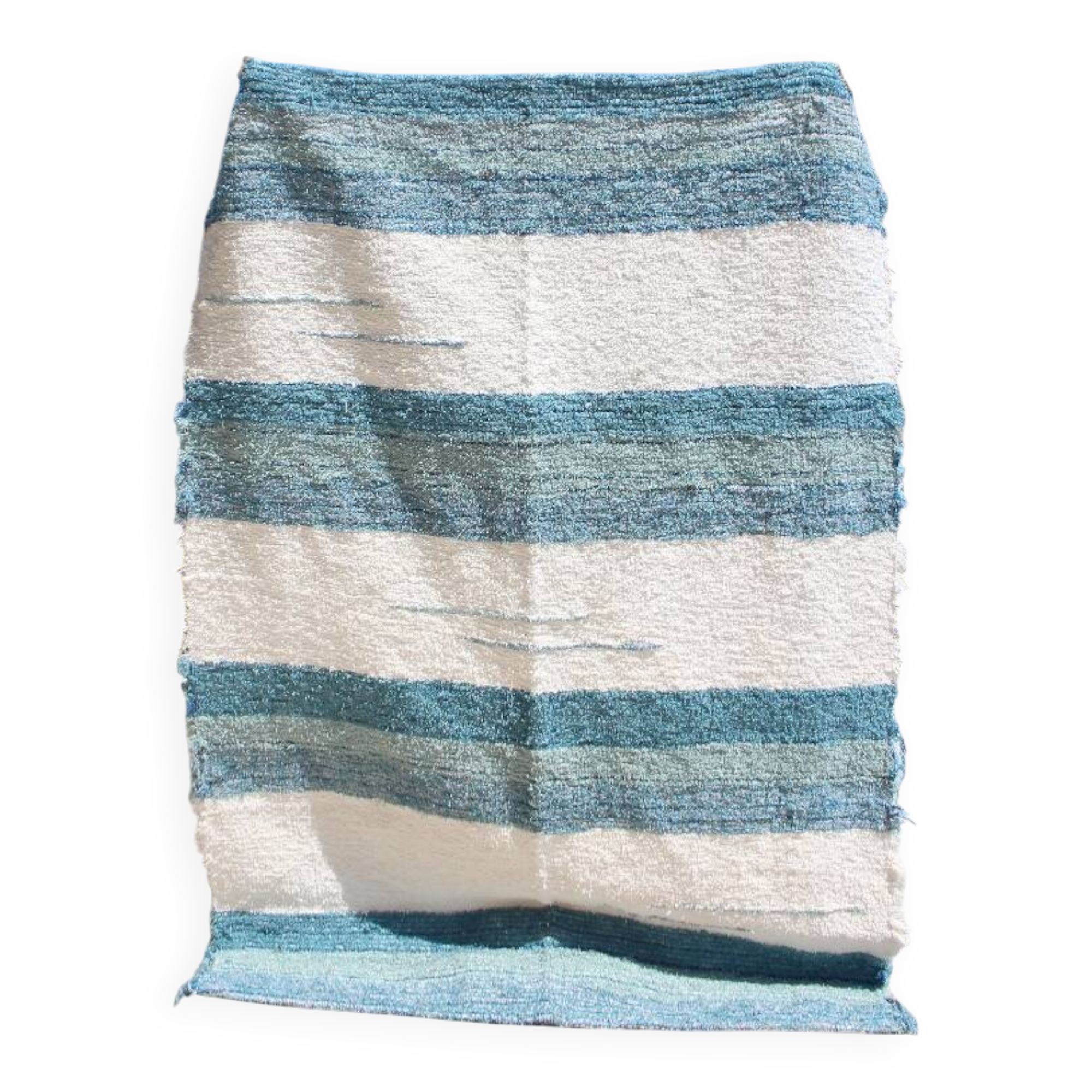 Handwoven recycled cotton rug - 140 x 200 cm