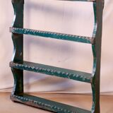Old burmese teak wall shelf original blue patina