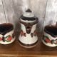 Old Teapot + 2 Pitchers Schramberg BERNAU Ceramic Flower Decor