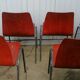Set of 5 design chairs Pagholz 1960/70 brown