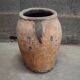 Old orange terracotta pot