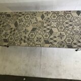 Wrought iron table and tiles