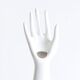 Hand baguier or white porcelain vase, 70s