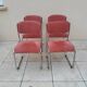 4 chaises chromées vintage année 70