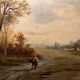 Tableau HST 19th century signed Borough "Animated Landscape"