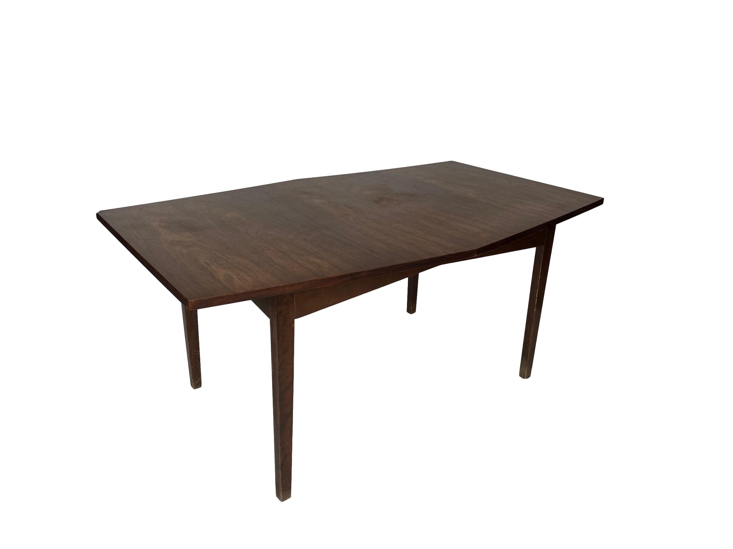 Scandinavian dining table in hexagonal rosewood 1960